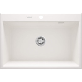 Zlewozmywak granitowy 1-KOMOROWY alabaster stal ZQE A103 – Deante