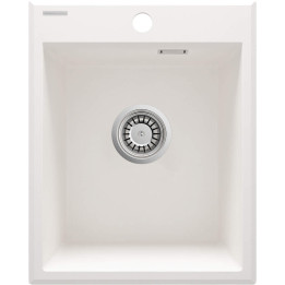 Zlewozmywak granitowy 1-KOMOROWY alabaster stal ZQE A104 – Deante