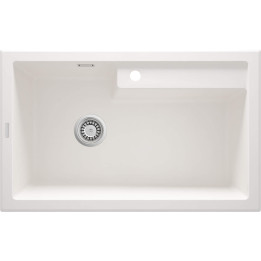 Zlewozmywak granitowy 1-KOMOROWY alabaster stal ZQE A10B – Deante