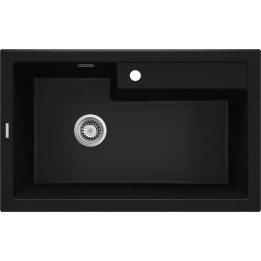 Zlewozmywak granitowy 1-KOMOROWY nero nero ZQE N10B – Deante