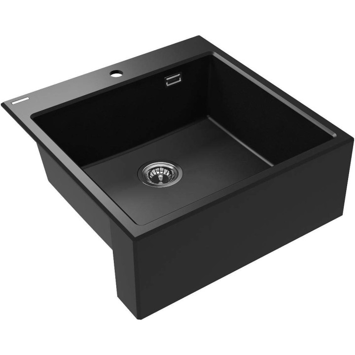 Zlewozmywak granitowy 1-KOMOROWY nero nero ZQE N10K – Deante