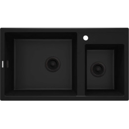 Zlewozmywak granitowy 2-KOMOROWY nero nero ZQE N20B – Deante