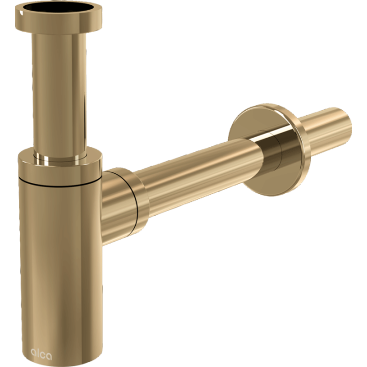 Półsyfon umywalkowy DN32 design, gold-połysk – Alcadrain