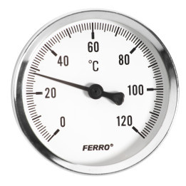 Termometr 63 mm 1-2" axialny 0-120°C – Ferro