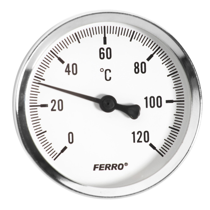 TERMOMETR 63 MM 1-2" AXIALNY 0-120°C