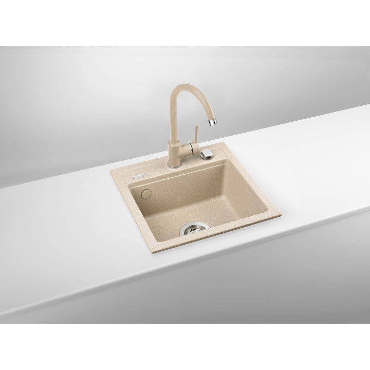 Zlewozmywak granitowy 1-KOMOROWY piasek stal ZQZ 7103 – Deante