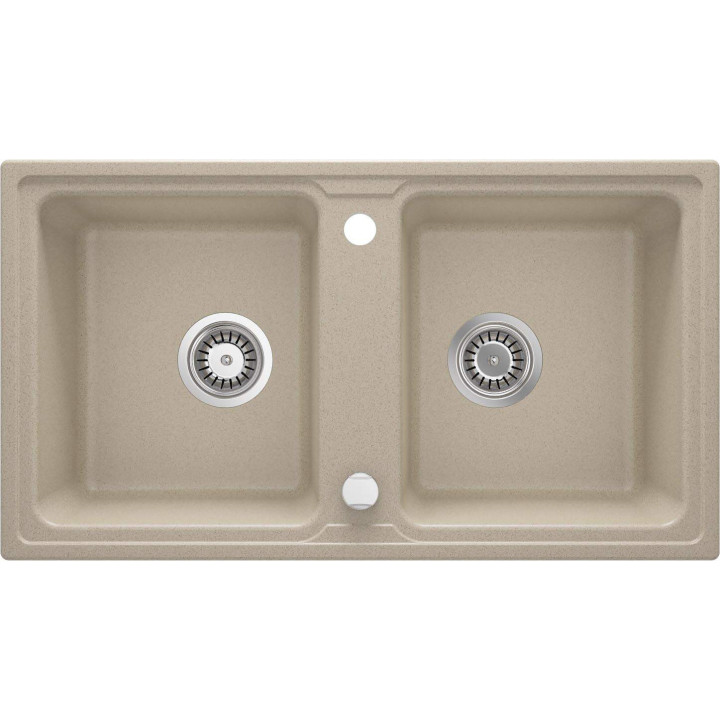 Zlewozmywak granitowy 2-KOMOROWY piasek stal ZQZ 7203 – Deante