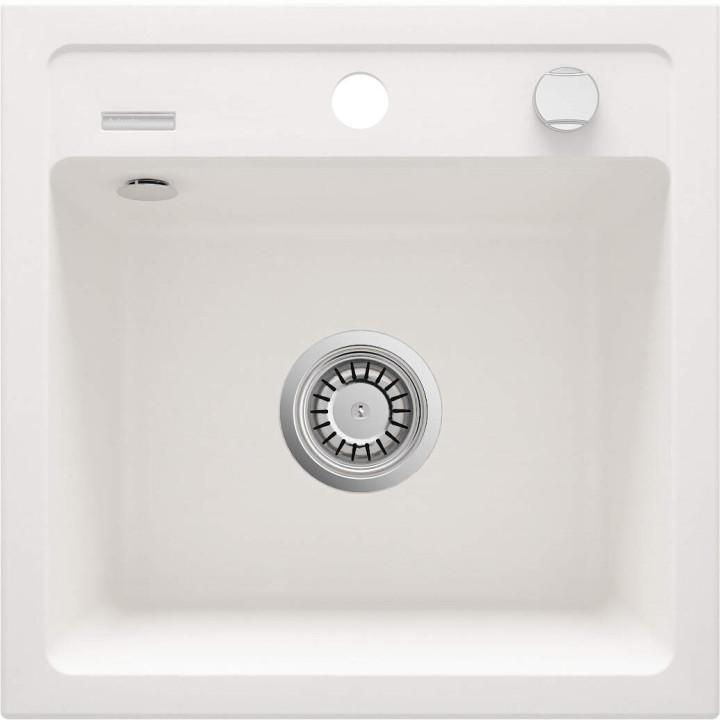 Zlewozmywak granitowy 1-KOMOROWY alabaster stal ZQZ A103 – Deante