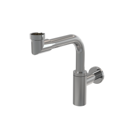 Półsyfon umywalkowy DN32 design metalowy, małogabarytowy