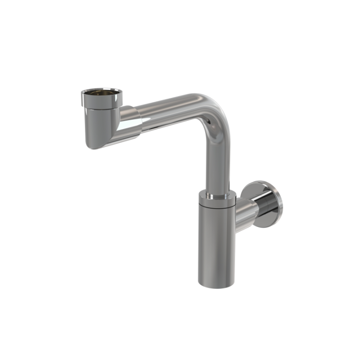 Półsyfon umywalkowy DN32 design metalowy, małogabarytowy