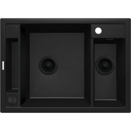 Zlewozmywak granitowy magnetyczny 1.5-KOMOROWY nero nero ZRM N503
