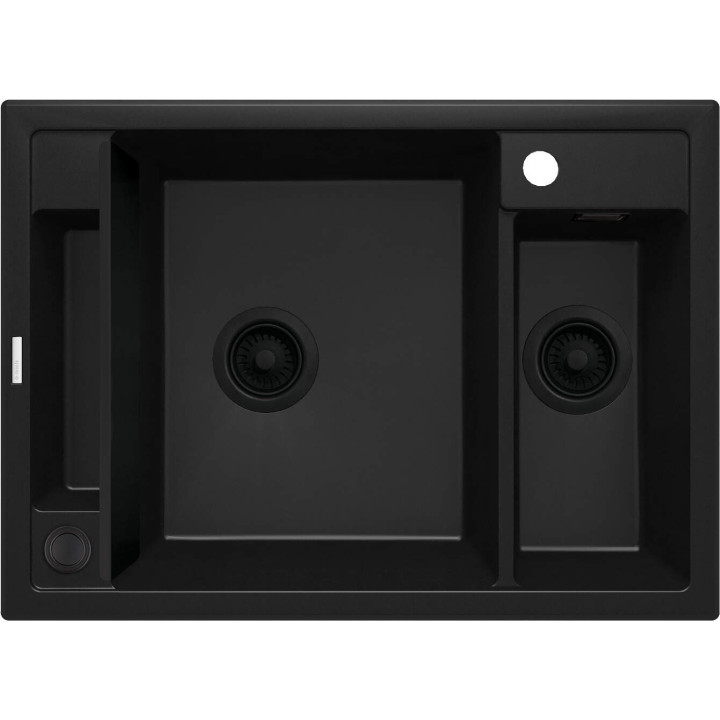 Zlewozmywak granitowy magnetyczny 1.5-KOMOROWY nero nero ZRM N503