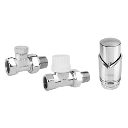 Dekoracyjny zestaw termostatyczny prosty 1-2", chromowany – Ferro