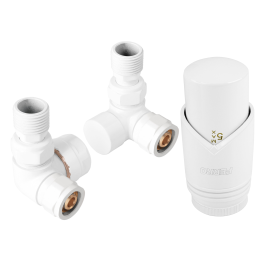 Dekoracyjny zestaw termostatyczny osiowy 1-2", biały – Ferro