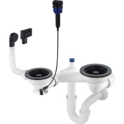 SYFON DO ZLEWOZMYWAKA GRANITOWEGO 1.5- I 2-KOMOROWEGO - SPACE-SAVER NERO ZXY N973
