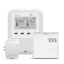 Regulator pokojowy z komunikacją opentherm z w-ifi biały – Tech