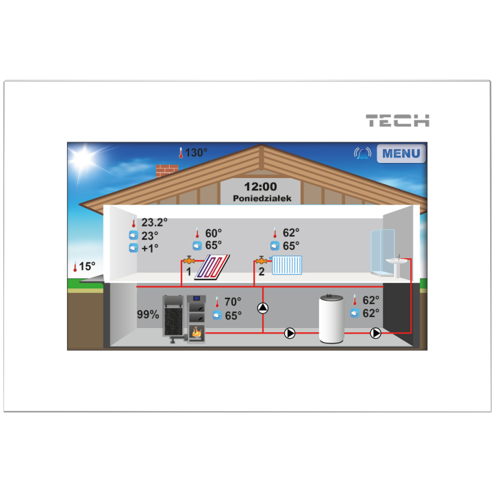 Regulatory z komunikacją RS - ST-281 biały – Tech Sterowniki