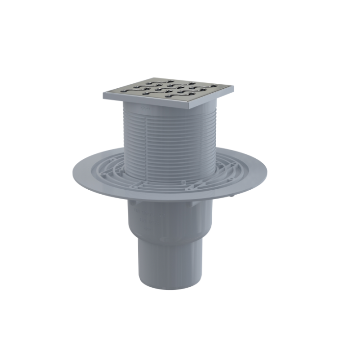 Kratka ściekowa 105×105/50/75 mm odpływ pionowy, kratka