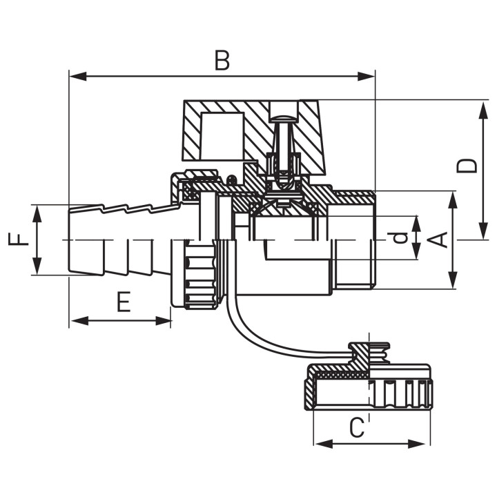 Zawór kulowy spustowy 1-2" standard – Ferro
