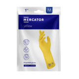 Rękawice gospodarcze lateksowe bezpudrowe yellow m – Mercator