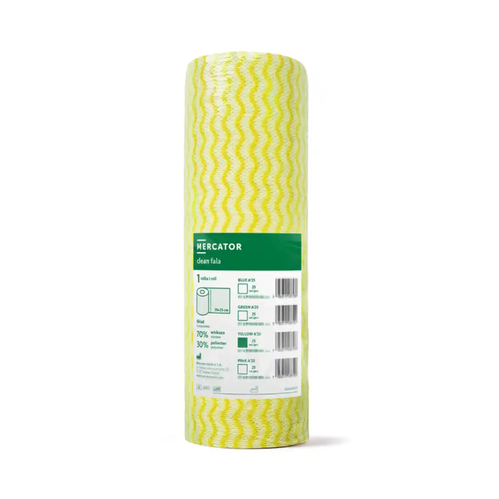 Mercator clean fala yellow 25SZT, czyściwo profesjonalne