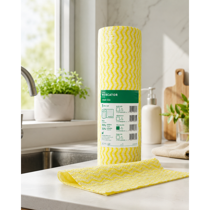Mercator clean fala yellow 25SZT, czyściwo profesjonalne