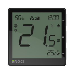 Regulator klimakonwektorów, 230V, czarny, internetowy, podtynkowy