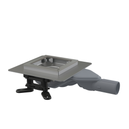 Kratka ściekowa nierdzewna mocno obniżona 130×130 mm odpływ