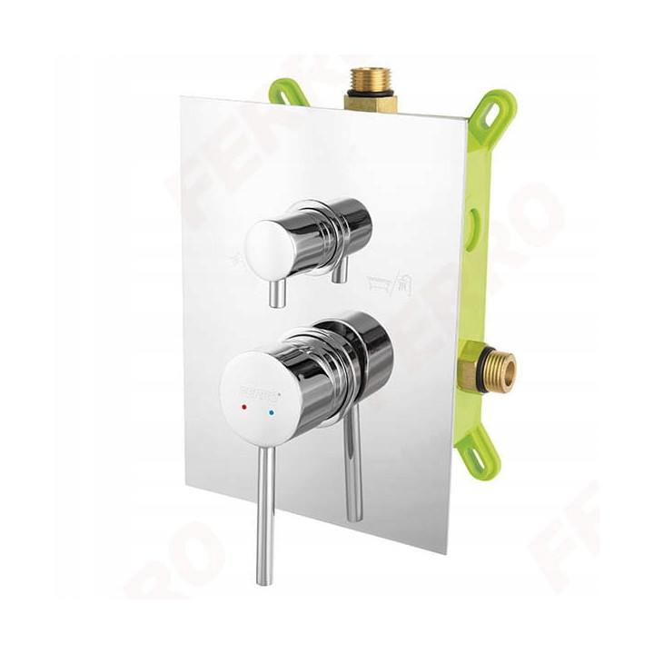 FIESTA BATERIA BOX-PODTYNKOWA, 3-FUNKCYJNA, CHROM