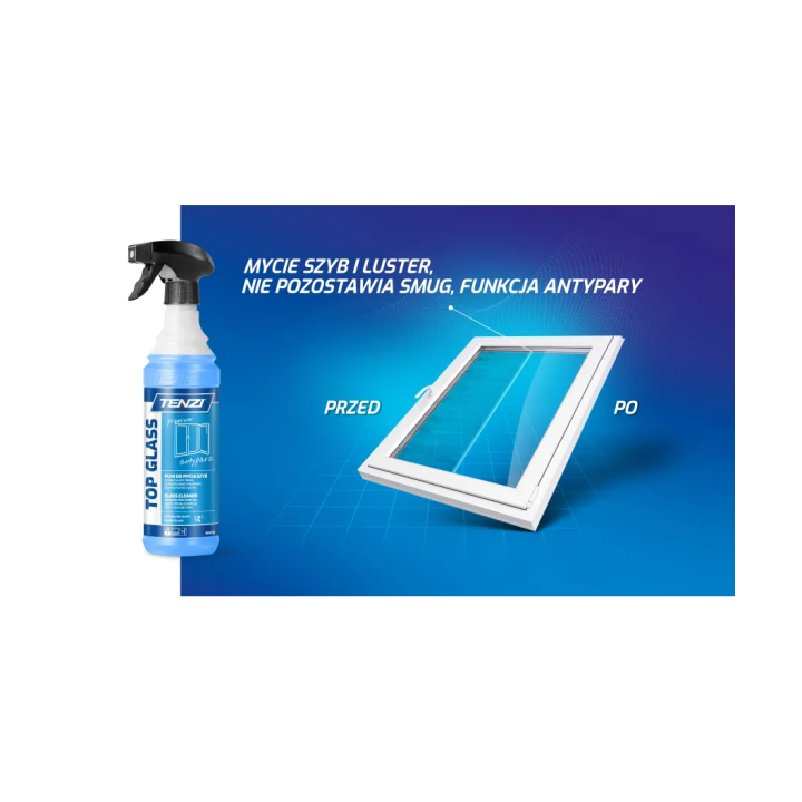 Premium preparat do mycia szyb i luster 0,6L z funkcją antypara