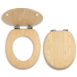 Deska sedesowa MDF, wolnoopadająca, jesion – Ferro