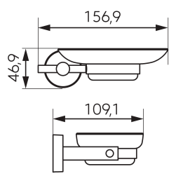 Emotion podwójna półka wisząca, biały – Ferro