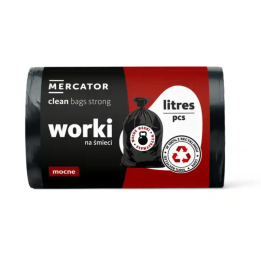 MOCNE WORKI NA ŚMIECI Z FOLII LDPE 60L