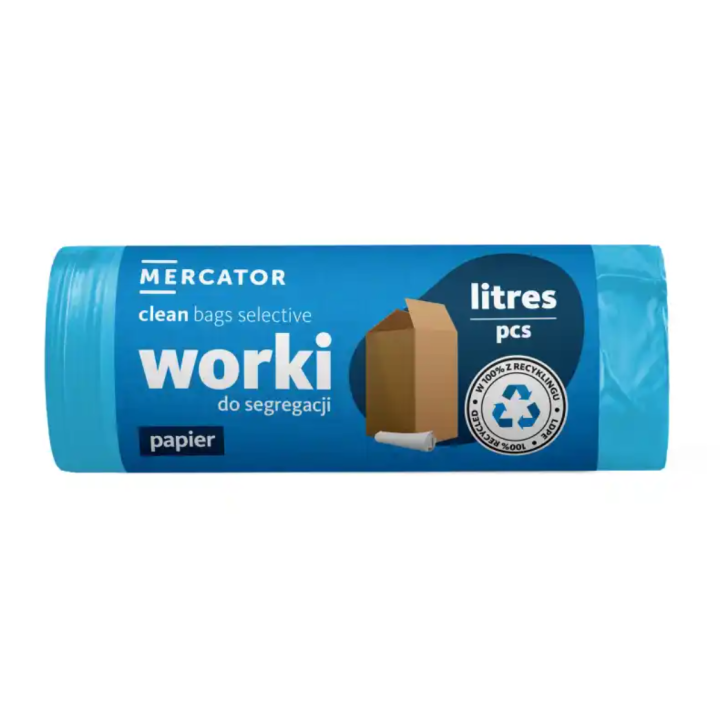 WORKI DO SEGREGACJI, PAPIER, 120L, NIEBIESKIE