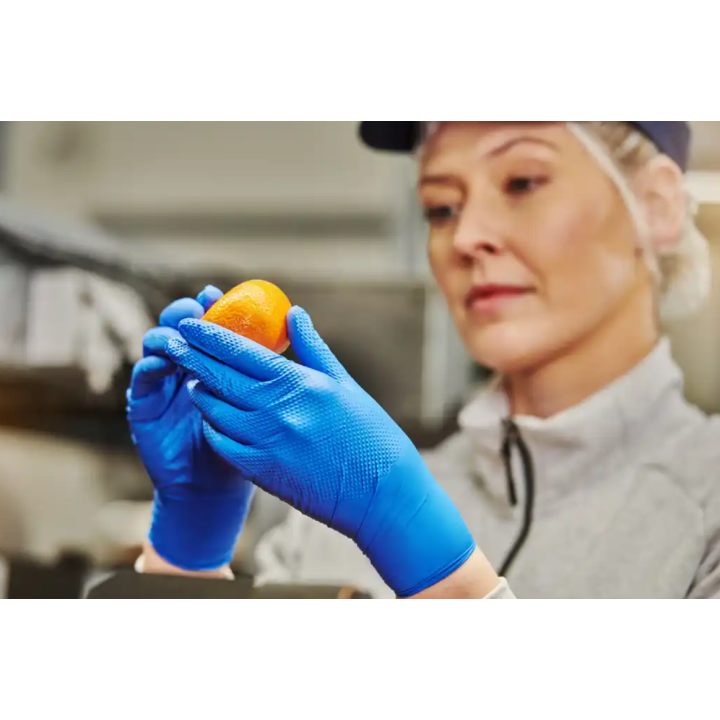 MERCATOR GOGRIP 50 SZT. RĘKAWICE NITRYLOWE, BEZPUDROWE, NIEBIESKIE XL