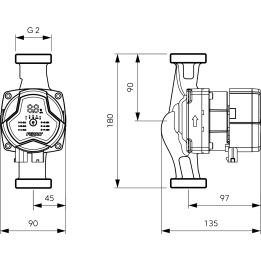 Pompa obiegowa elektroniczna GPA III 32-7.5-180 – Ferro