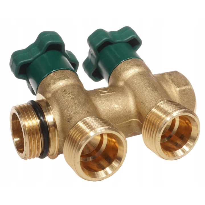 Rozdzielacz mosiężny do wody pitnej 2 obwody 3/4" 2853002 – Herz
