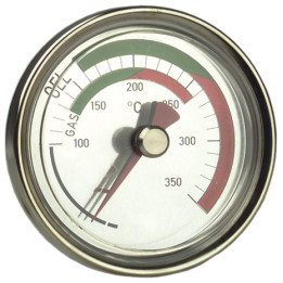 TERMOMETR BIMETALICZNY DO POMIARU TEMPERATURY SPALIN RT 80, FI80 MM, L 300 MM, 0÷500°C, AX, KL. 2