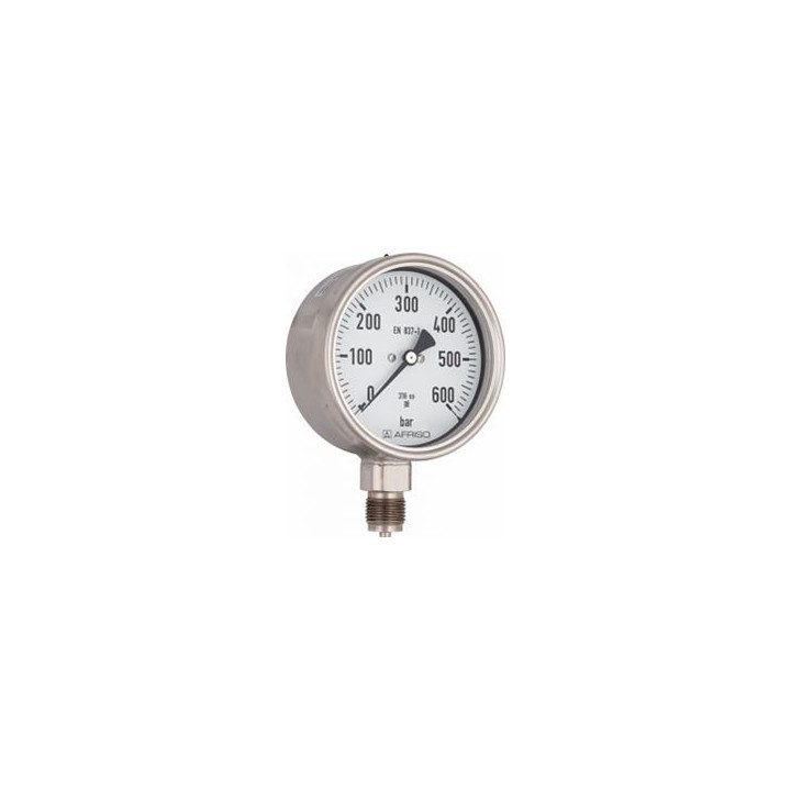MANOMETR CHEMICZNY RF 100 CH, D402, FI100 MM, -1÷0,6 BAR, G1/2", RAD, KL. 1,0