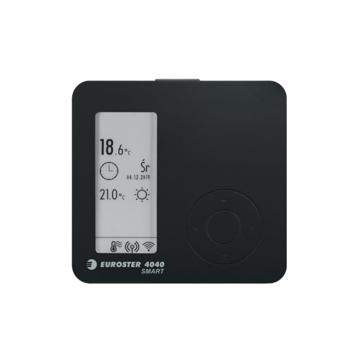 Bezprzewodowy regulator temperatury Euroster 4040 SMARTB czarny