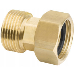 Półśrubunek mosiężny 3/4" śrubunek DN20 równoprzelotowy z
