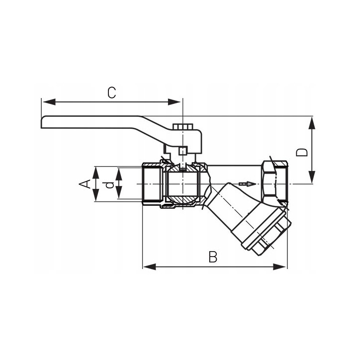 ZAWÓR KULOWY Z FILTREM 3-4"