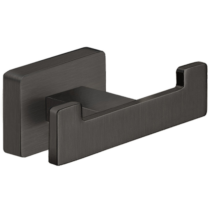 Greta wieszak podwójny, GUN metal – Ferro