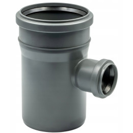 Trójnik kanalizacyjny PP PCV szary 110/75 - 90°