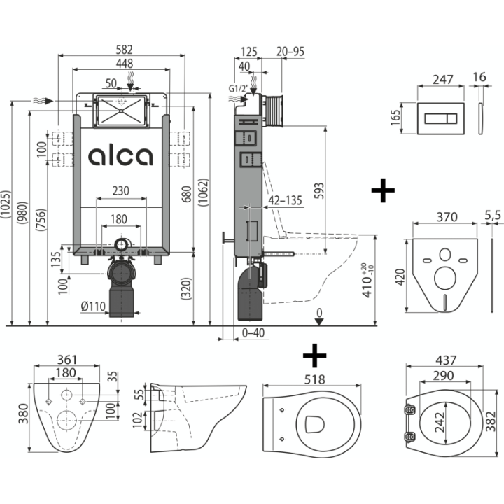 AM115/1000-5:1 SET (M370+M91+A60+WC aura) – Alcadrain