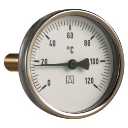 Termometr bimetaliczny BiTh 80, fi80 mm, 0÷160°C, L 100 mm, G1/2", ax, kl. 2