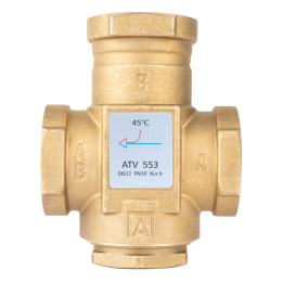 Zawór temperaturowy ATV 553, DN32, Rp1 1/4", kvs 9, 45°C – Afriso