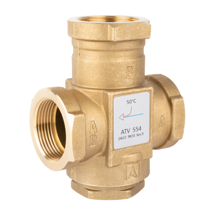 Zawór temperaturowy ATV 554, DN32, Rp1 1/4", Kvs 9, 50°C – Afriso