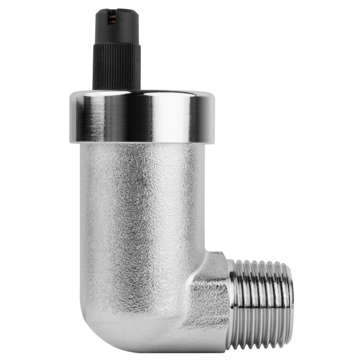 Odpowietrznik automatyczny kątowy R1/2", z zaworkiem "Aqua-Stop"