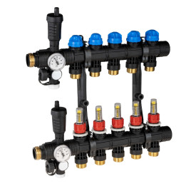 ProCalida EF1 na 5 obiegów grzewczych, rotametry 0,2÷1,6 l/min
